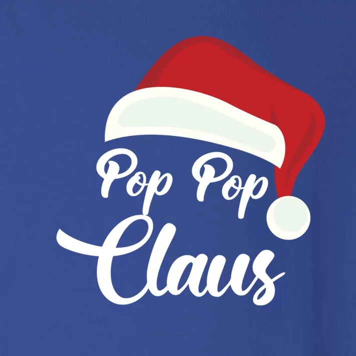 Pop Pop Claus Christmas Santa Hat Grandpa Gift Toddler Long Sleeve Shirt