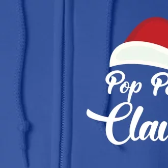 Pop Pop Claus Christmas Santa Hat Grandpa Gift Full Zip Hoodie