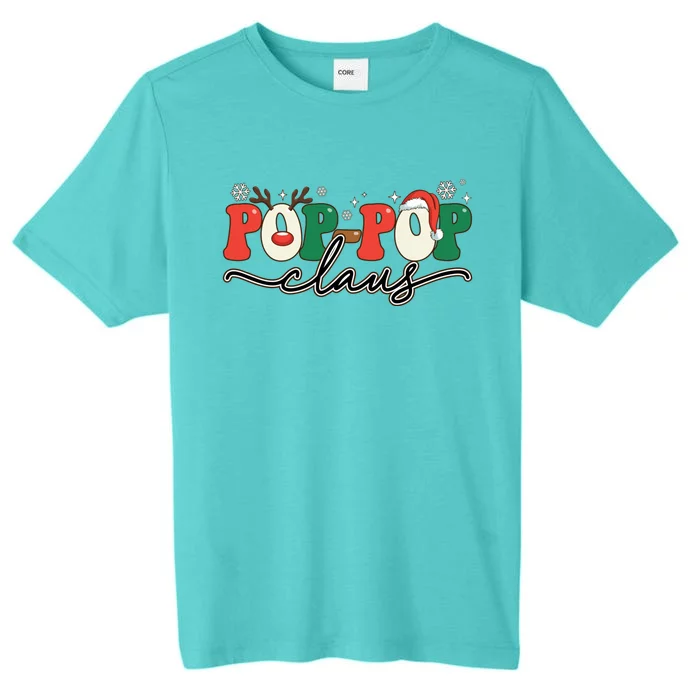 Pop Pop Claus Groovy Christmas Santa Matching Family Xmas Gift ChromaSoft Performance T-Shirt