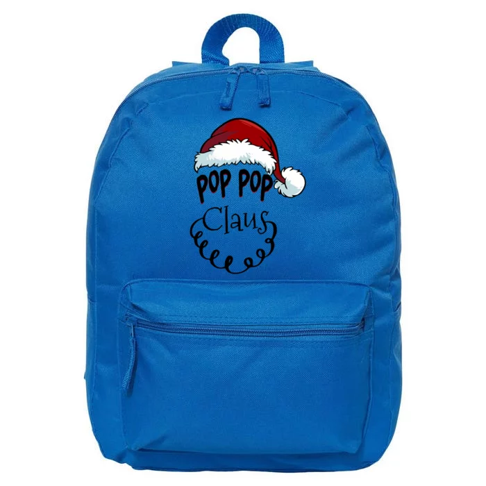 Pop Pop Claus Happy New Santa Claus Family Christmas Gift 16 in Basic Backpack