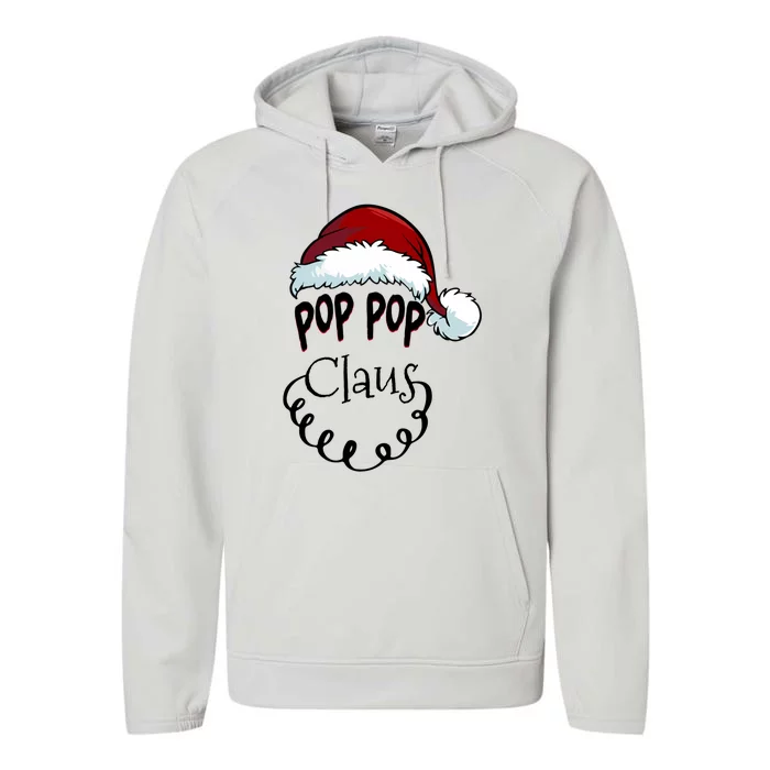 Pop Pop Claus Happy New Santa Claus Family Christmas Gift Performance Fleece Hoodie