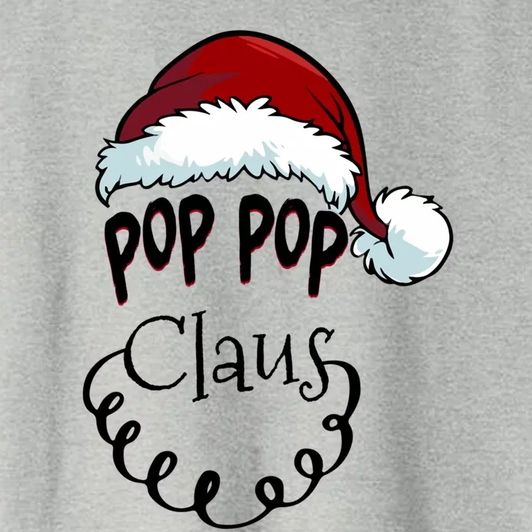 Pop Pop Claus Happy New Santa Claus Family Christmas Gift Women's Crop Top Tee