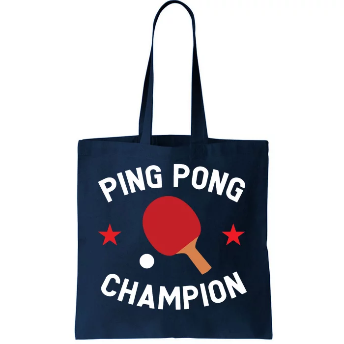 Ping Pong Champion Table Tennis Lover Gift Tote Bag