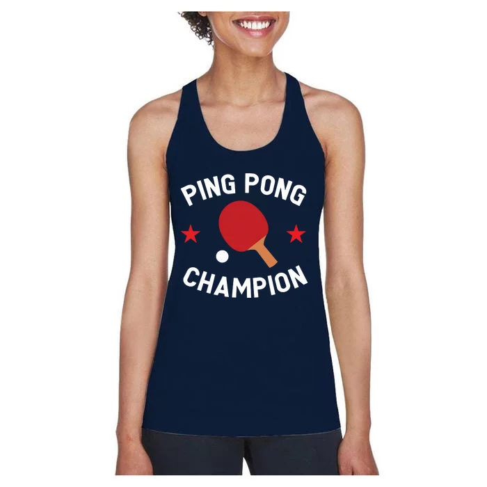 Ping Pong Champion Table Tennis Lover Gift Women's Racerback Tank