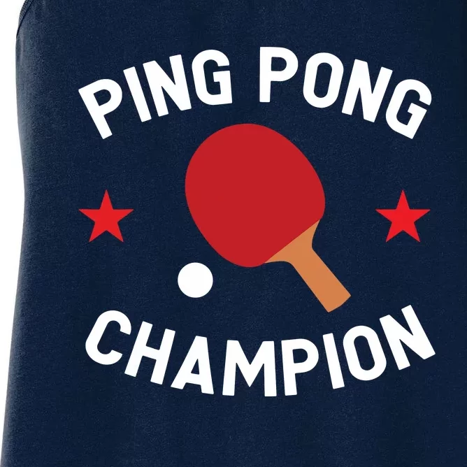 Ping Pong Champion Table Tennis Lover Gift Women's Racerback Tank