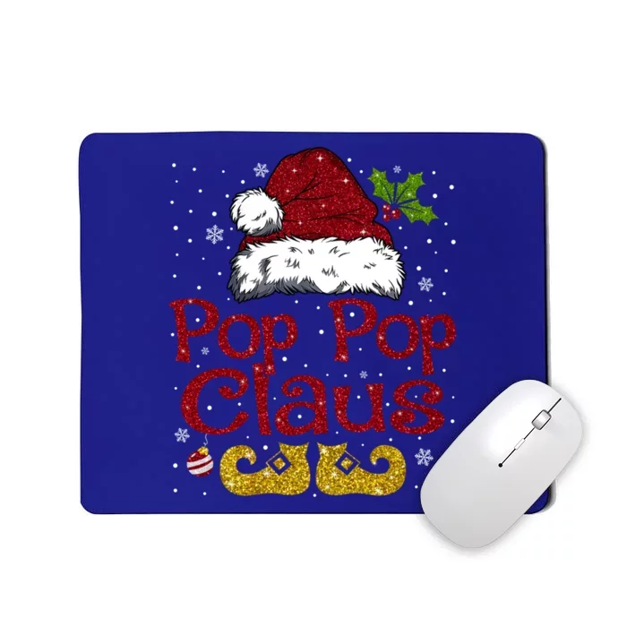 Pop Pop Claus Matching Family Christmas Santa Hat Xmas Gift Mousepad