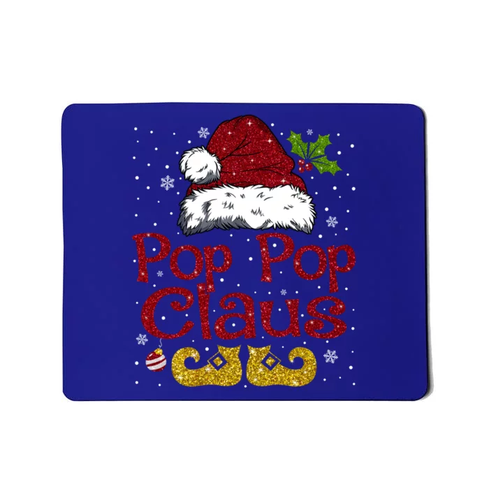 Pop Pop Claus Matching Family Christmas Santa Hat Xmas Gift Mousepad