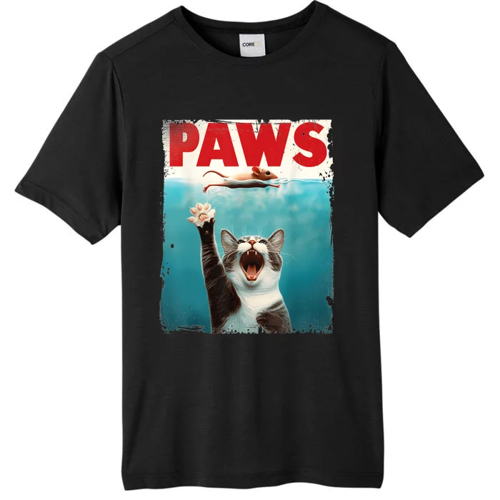 Paws Parody Cat Mouse Humorous Cat Chasing Mouse Kitten ChromaSoft Performance T-Shirt