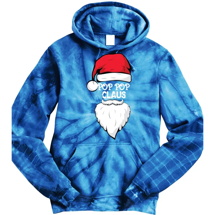 Pop Pop Claus Pop Pop Grandpa Christmas Pop Pop Xmas Party Cool Gift Tie Dye Hoodie