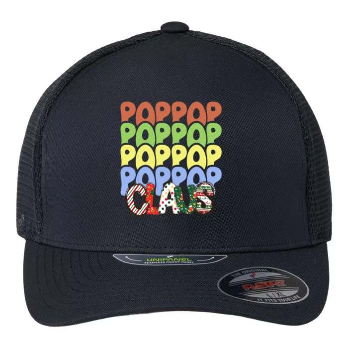 Pop Pop Claus Retro Christmas Family Hippie Pop Pop Costume Gift Flexfit Unipanel Trucker Cap