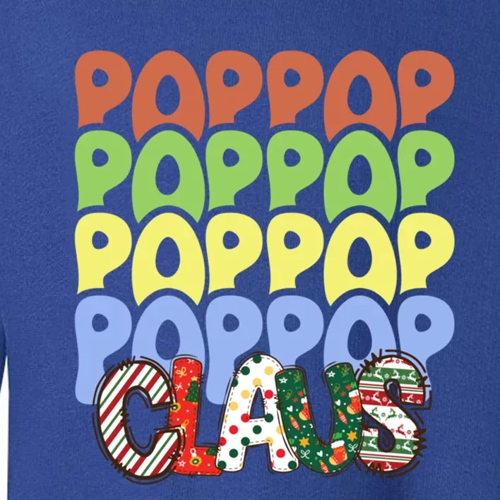 Pop Pop Claus Retro Christmas Family Hippie Pop Pop Costume Gift Toddler Sweatshirt