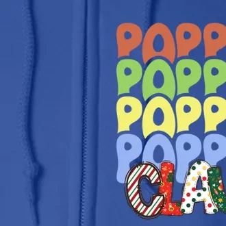 Pop Pop Claus Retro Christmas Family Hippie Pop Pop Costume Gift Full Zip Hoodie