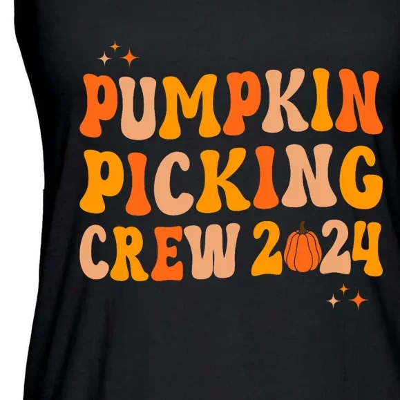 Pumpkin Picking Crew 2024 Family Matching Autumn Halloween Ladies Essential Flowy Tank