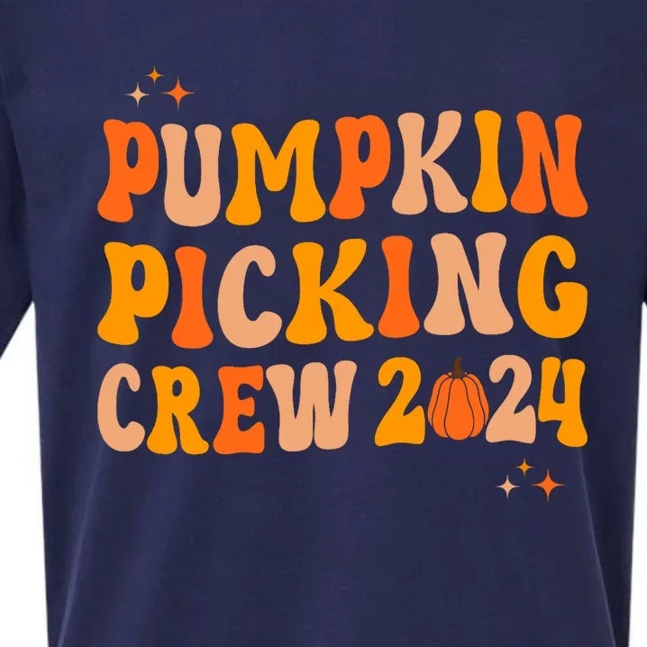 Pumpkin Picking Crew 2024 Family Matching Autumn Halloween Sueded Cloud Jersey T-Shirt