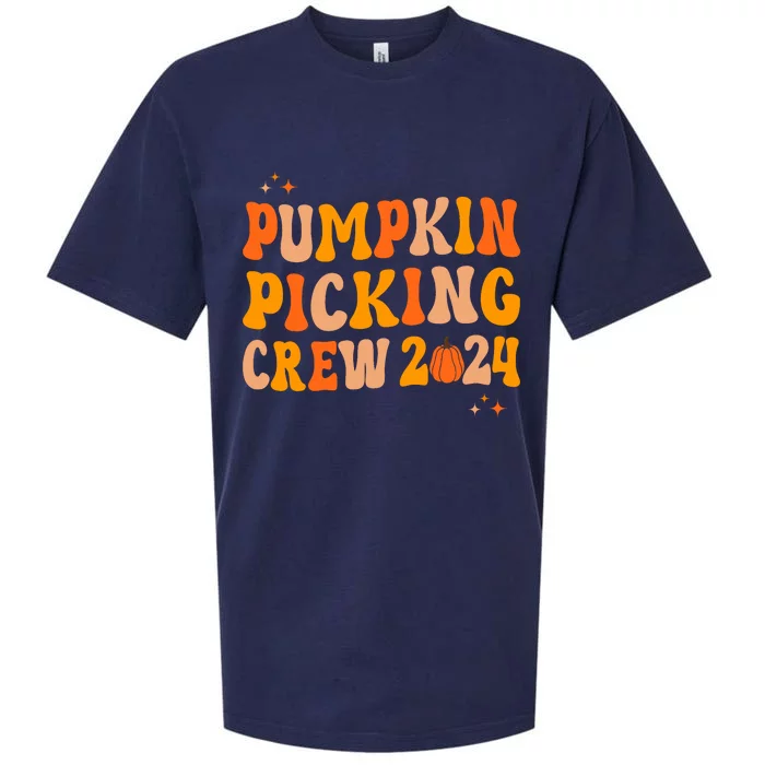 Pumpkin Picking Crew 2024 Family Matching Autumn Halloween Sueded Cloud Jersey T-Shirt