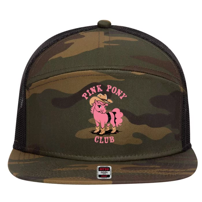 Pink Pony Club 7 Panel Mesh Trucker Snapback Hat