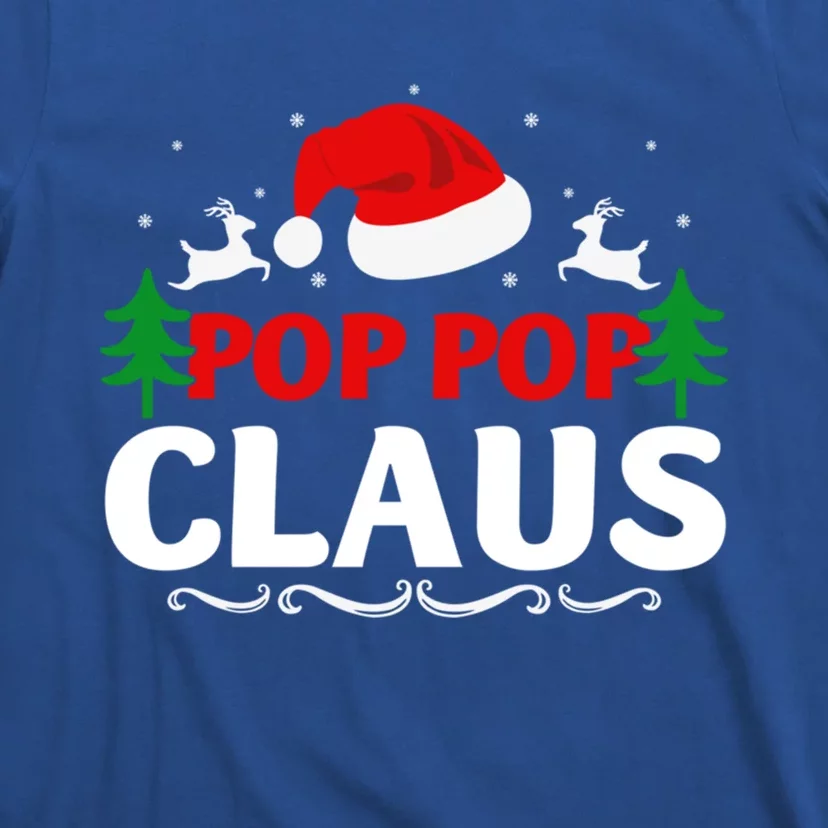 Pop Pop Claus Santa Christmas Matching Family Pajama Funny Cute Gift T-Shirt