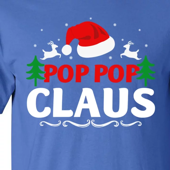 Pop Pop Claus Santa Christmas Matching Family Pajama Funny Cute Gift Tall T-Shirt