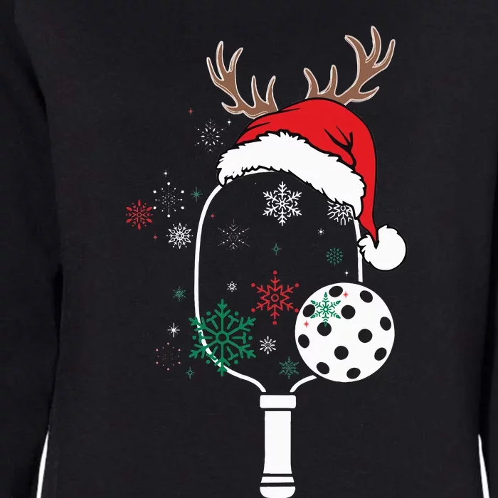 Pickleball Player Christmas Holiday Reindeer Xmas Womens California Wash Sweatshirt