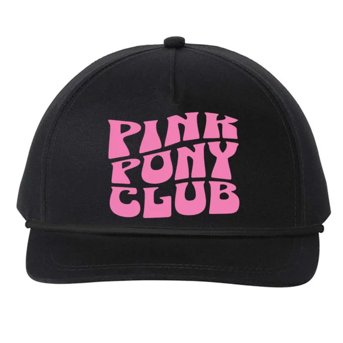 Pink Pony Club Snapback Five-Panel Rope Hat