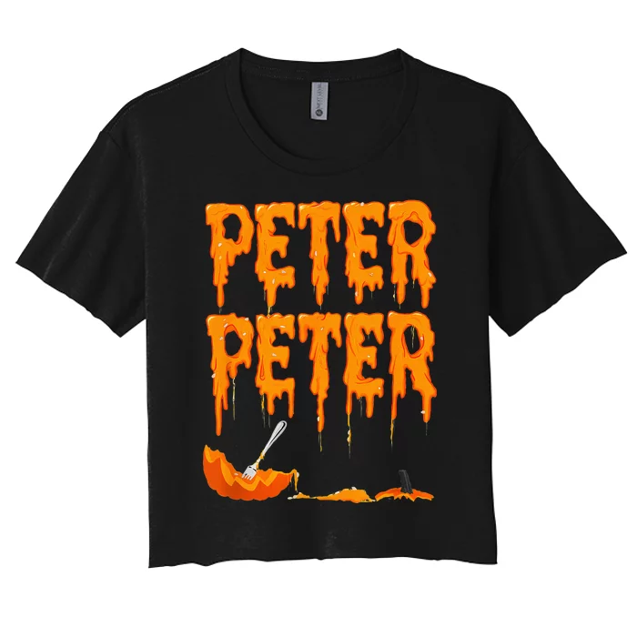 Peter Pumpkin Costume Eater For Couples Matching Halloween Women's Crop Top Tee