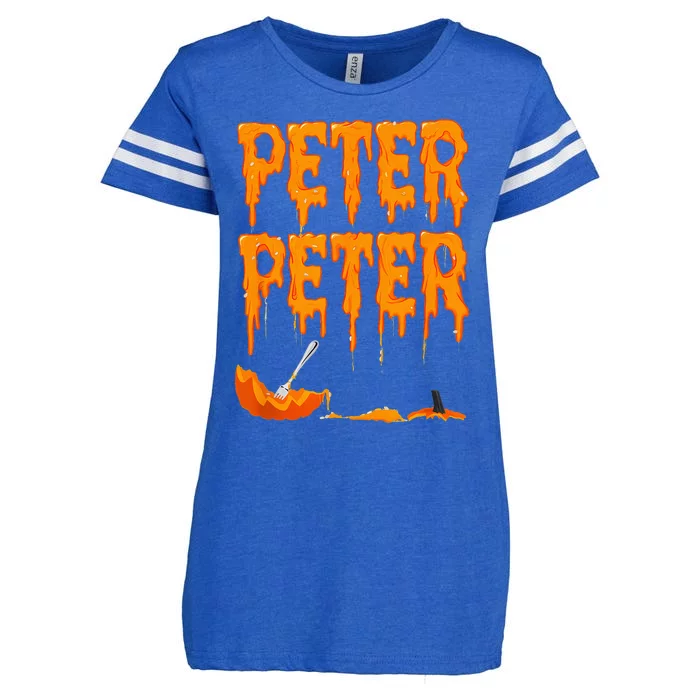 Peter Pumpkin Costume Eater For Couples Matching Halloween Enza Ladies Jersey Football T-Shirt