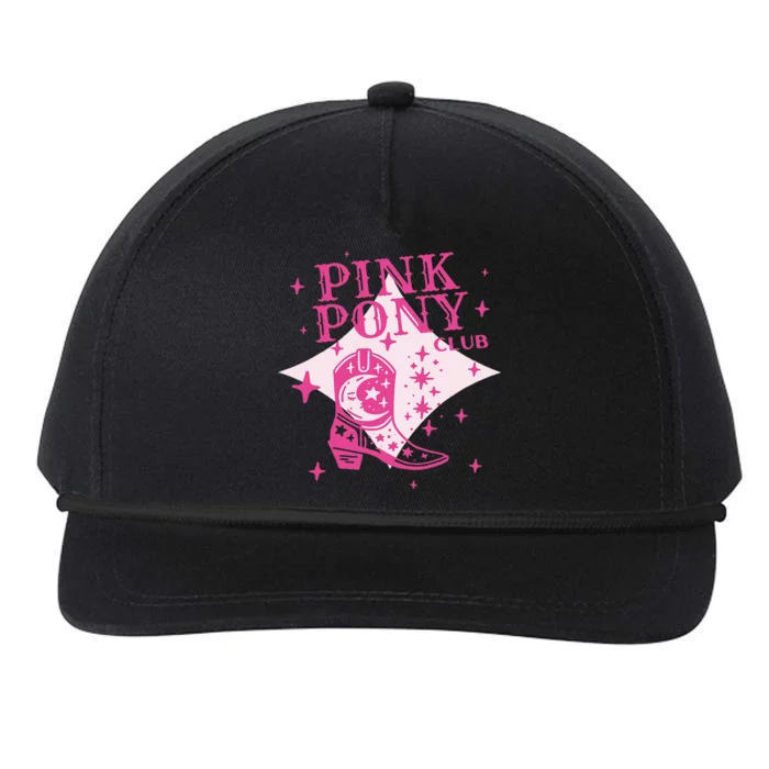 Pink Pony Club C.R Western Snapback Five-Panel Rope Hat