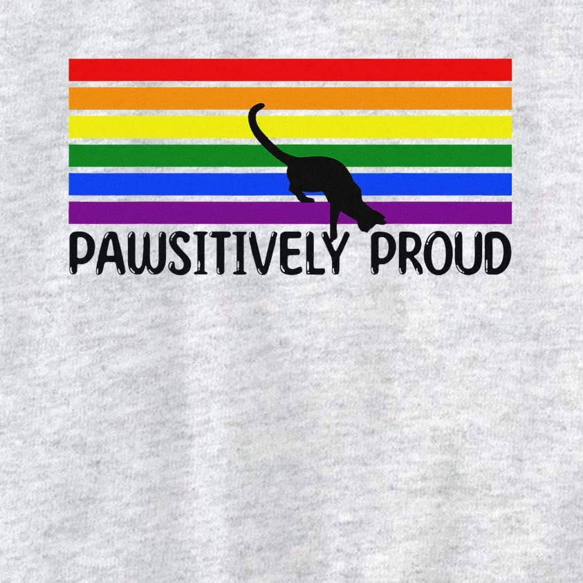 Pawsitively Proud Cat Lover Lgbtq Rainbow Cats Pride Love Is Kids Sweatshirt