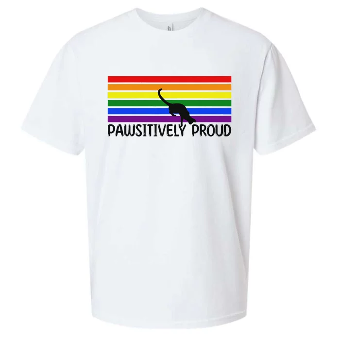 Pawsitively Proud Cat Lover Lgbtq Rainbow Cats Pride Love Is Sueded Cloud Jersey T-Shirt