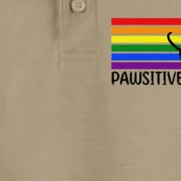 Pawsitively Proud Cat Lover Lgbtq Rainbow Cats Pride Love Is Dry Zone Grid Performance Polo