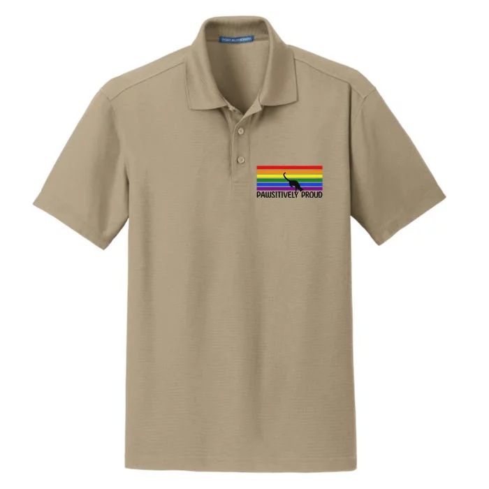 Pawsitively Proud Cat Lover Lgbtq Rainbow Cats Pride Love Is Dry Zone Grid Performance Polo