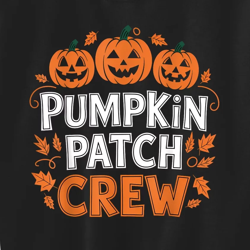 Pumpkin Patch Crew Funny Pumpkin Patch Squad Thanksgiving Kids Sweatshirt