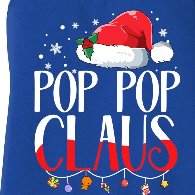 Pop Pop Claus Santa Claus Family Christmas Matching Gift Women's Racerback Tank