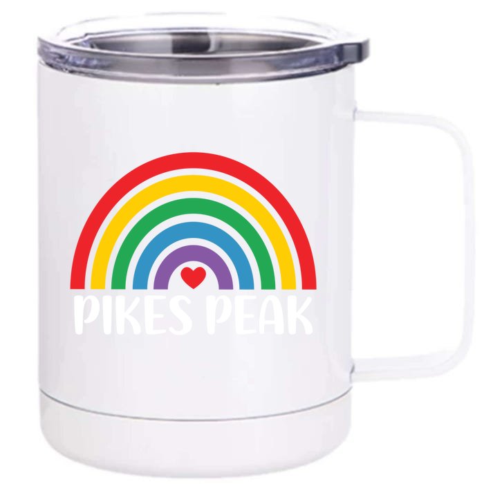 Pikes Peak Colorado Travel I Love Pikes Peak Usa Funny Gift Front & Back 12oz Stainless Steel Tumbler Cup