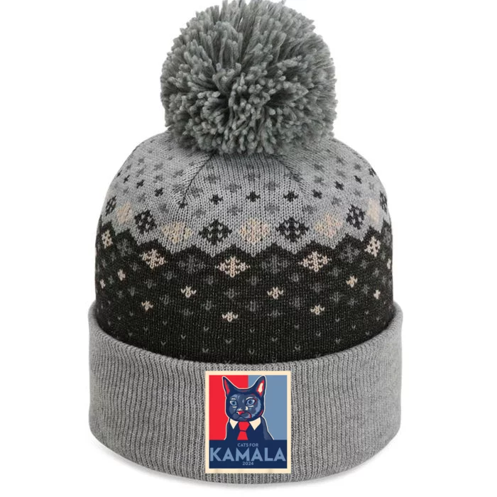 Politically Purrfect Cats For Kamala 2024 President The Baniff Cuffed Pom Beanie