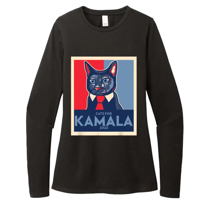 Politically Purrfect Cats For Kamala 2024 President Womens CVC Long Sleeve Shirt