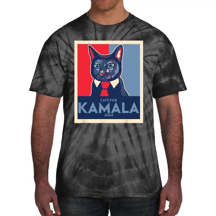 Politically Purrfect Cats For Kamala 2024 President Tie-Dye T-Shirt