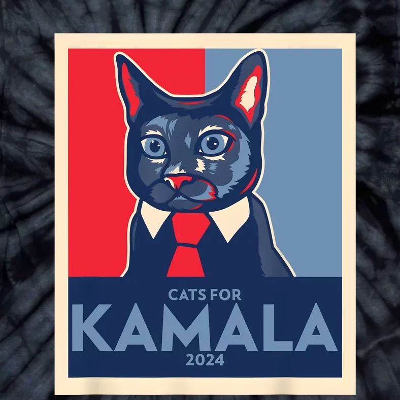 Politically Purrfect Cats For Kamala 2024 President Tie-Dye T-Shirt