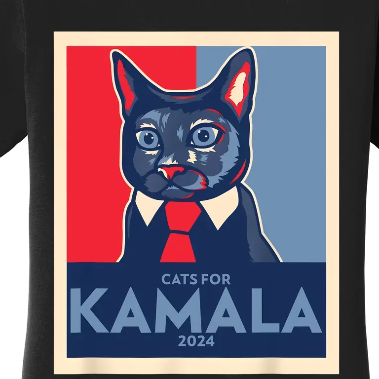 Politically Purrfect Cats For Kamala 2024 President Women's T-Shirt