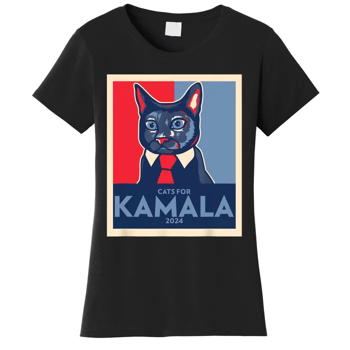 Politically Purrfect Cats For Kamala 2024 President Women's T-Shirt