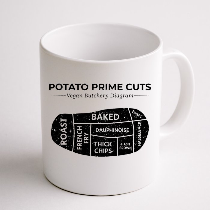 Potato Prime Cuts Funny Vegan Gift Front & Back Coffee Mug