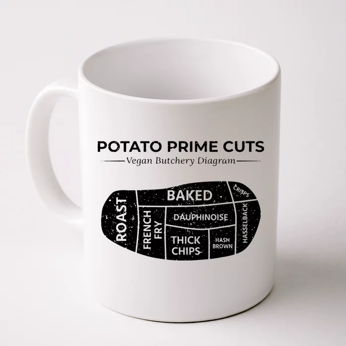 Potato Prime Cuts Funny Vegan Gift Front & Back Coffee Mug