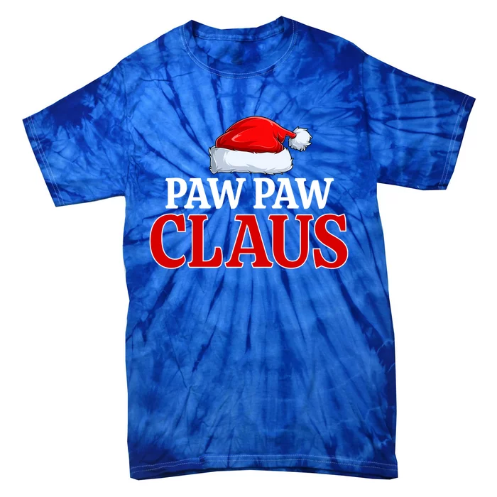 Paw Paw Claus Christmas Pajama Matching Family Santa Xmas Gift Tie-Dye T-Shirt