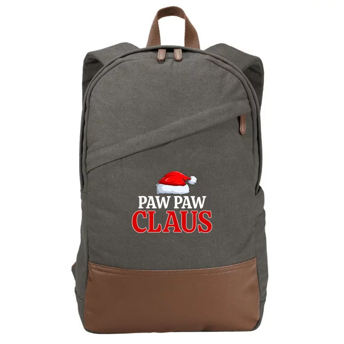 Paw Paw Claus Christmas Pajama Matching Family Santa Xmas Gift Cotton Canvas Backpack