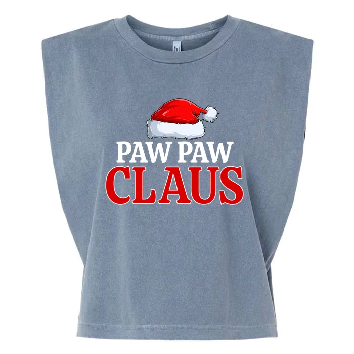 Paw Paw Claus Christmas Pajama Matching Family Santa Xmas Gift Garment-Dyed Women's Muscle Tee