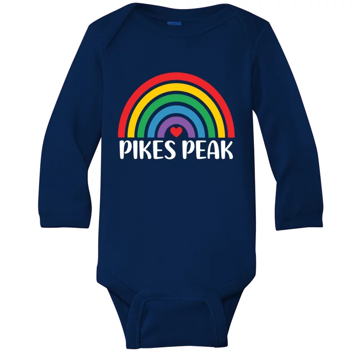 Pikes Peak Colorado Travel I Love Pikes Peak Usa Gift Baby Long Sleeve Bodysuit