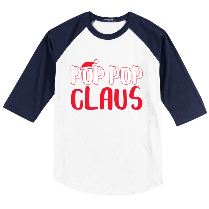 Pop Pop Claus Great Gift Matching Santa Pop Pop Christmas Cute Gift Baseball Sleeve Shirt