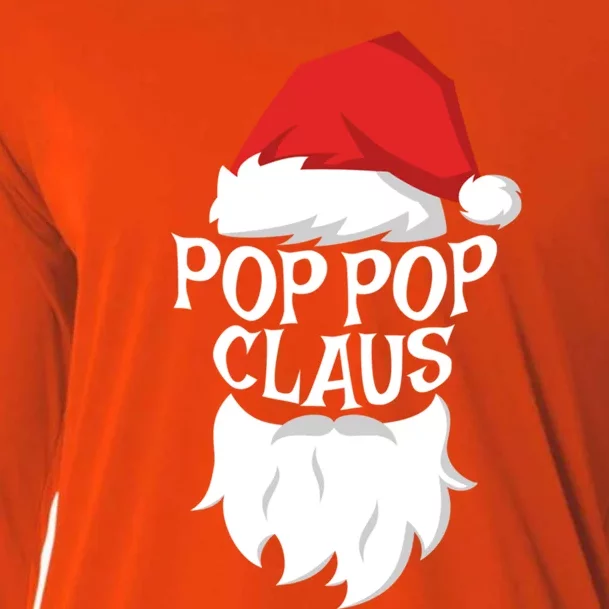 Pop Pop Claus Gift Santa Pop Pop Christmas Great Gift Meaningful Gift Cooling Performance Long Sleeve Crew