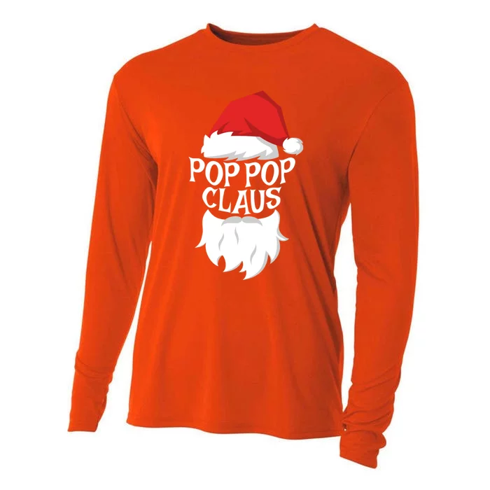 Pop Pop Claus Gift Santa Pop Pop Christmas Great Gift Meaningful Gift Cooling Performance Long Sleeve Crew