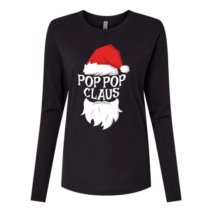 Pop Pop Claus Gift Santa Pop Pop Christmas Great Gift Meaningful Gift Womens Cotton Relaxed Long Sleeve T-Shirt